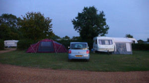 QTvan caravan at a camping park